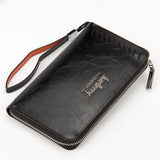 Wallet Male Genuine Leather Men's blac