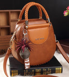 Embossed  Genuine Leather Women Top Handle Bag