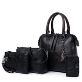 4pcs/Set Women Composite Bags High Quality Ladies Handbags Female
