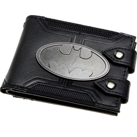 Batman Black Double Hasp Metal Wallet Women  Men