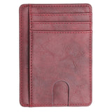 THINKTHENDO Slim RFID Blocking Leather Wallet Credit ID Card Holder Purse Money Case for Men Women 2018 Fashion Bag 11.5x8x0.5cm