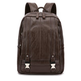 Preppy Style Brown Men Backpack